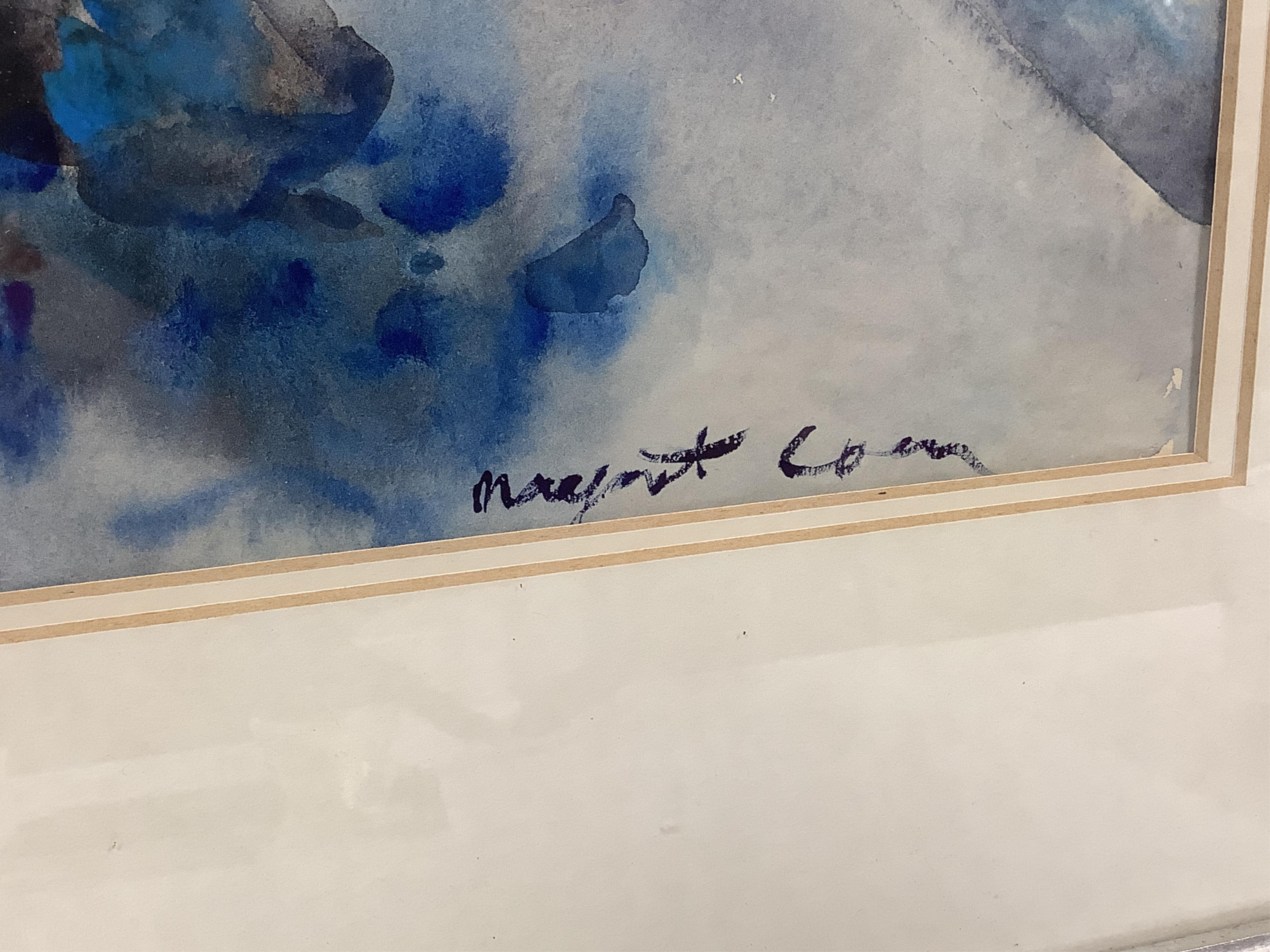 Australian school, still life of hydrangeas, indistinctly signed, watercolour, 59 x 45cm